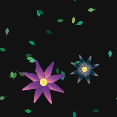 Yaprakları pürüzsüz arkaplan, vektör illüstrasyonu