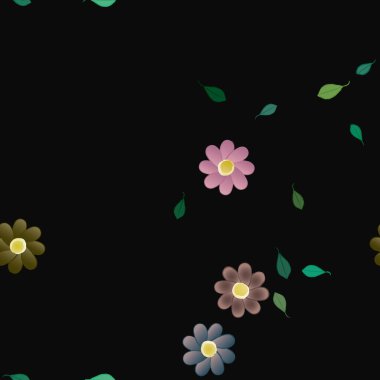 Yaprakları pürüzsüz arkaplan, vektör illüstrasyonu