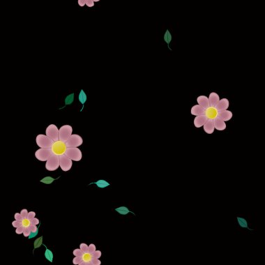 Yaprakları pürüzsüz arkaplan, vektör illüstrasyonu