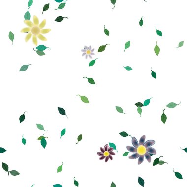 Yaprakları pürüzsüz arkaplan, vektör illüstrasyonu