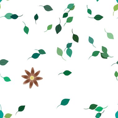 Yaprakları pürüzsüz arkaplan, vektör illüstrasyonu