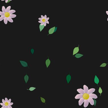 Yaprakları pürüzsüz arkaplan, vektör illüstrasyonu