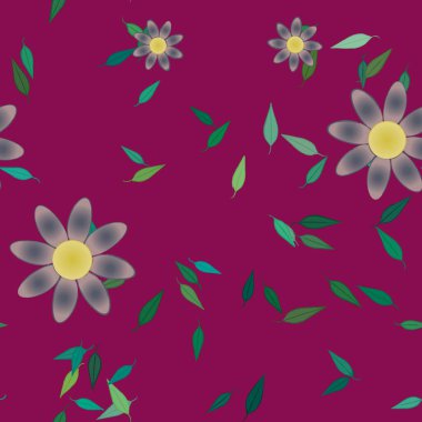 Yaprakları pürüzsüz arkaplan, vektör illüstrasyonu