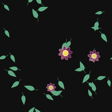 Yaprakları pürüzsüz arkaplan, vektör illüstrasyonu