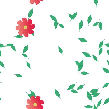 Yaprakları pürüzsüz arkaplan, vektör illüstrasyonu