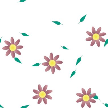 Yaprakları pürüzsüz arkaplan, vektör illüstrasyonu