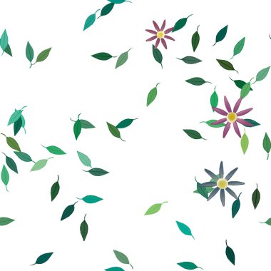 Yaprakları pürüzsüz arkaplan, vektör illüstrasyonu