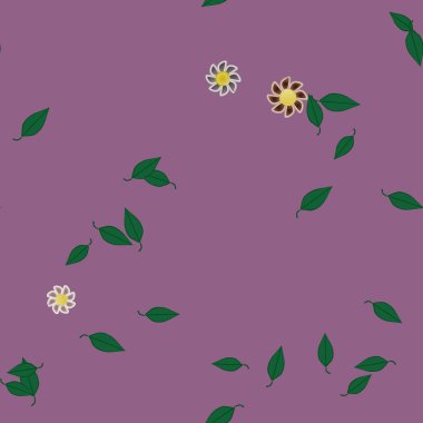 Yaprakları pürüzsüz arkaplan, vektör illüstrasyonu