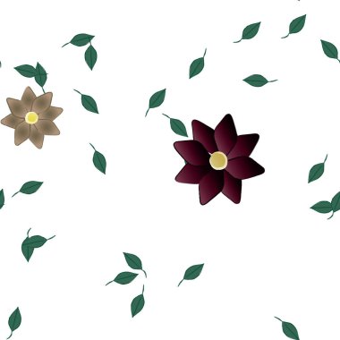 Yaprakları pürüzsüz arkaplan, vektör illüstrasyonu