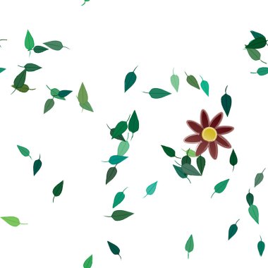 Yaprakları pürüzsüz arkaplan, vektör illüstrasyonu