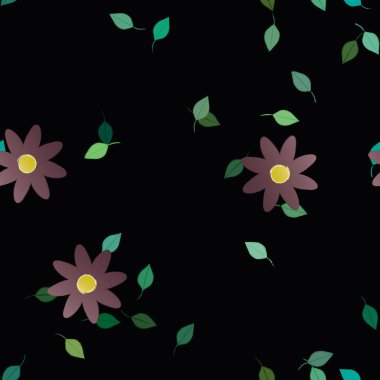 Yaprakları pürüzsüz arkaplan, vektör illüstrasyonu