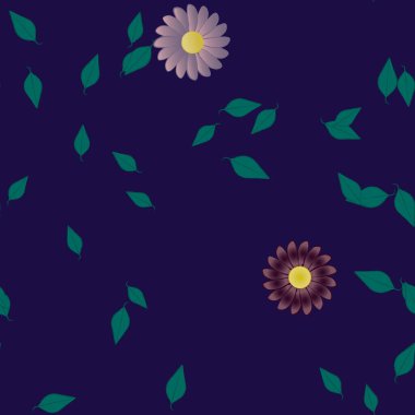 Yaprakları pürüzsüz arkaplan, vektör illüstrasyonu