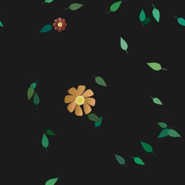 Yaprakları pürüzsüz arkaplan, vektör illüstrasyonu