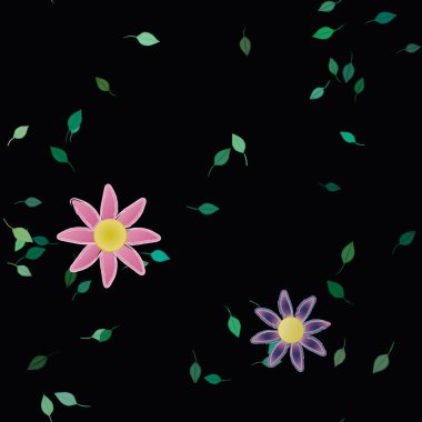 Yaprakları pürüzsüz arkaplan, vektör illüstrasyonu