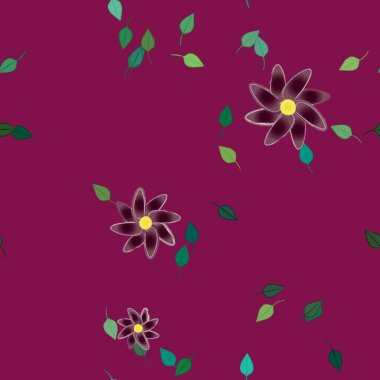 Yaprakları pürüzsüz arkaplan, vektör illüstrasyonu