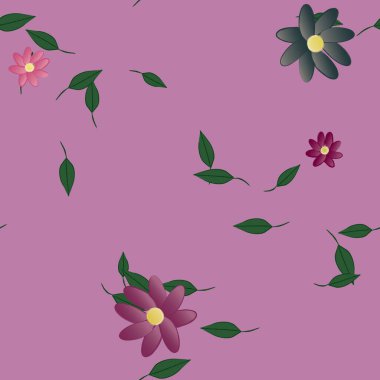 Yaprakları pürüzsüz arkaplan, vektör illüstrasyonu