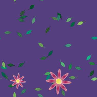 Yaprakları pürüzsüz arkaplan, vektör illüstrasyonu