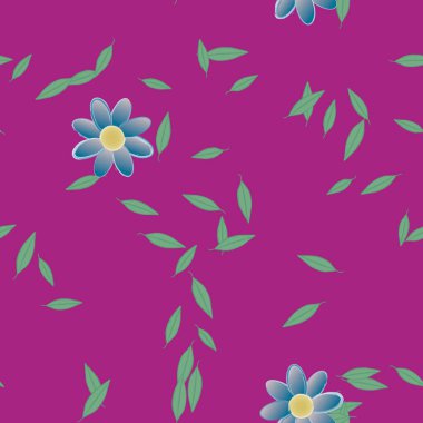 Yaprakları pürüzsüz arkaplan, vektör illüstrasyonu