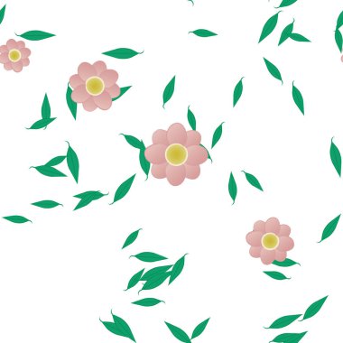 Yaprakları pürüzsüz arkaplan, vektör illüstrasyonu