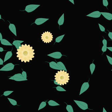 Yaprakları pürüzsüz arkaplan, vektör illüstrasyonu