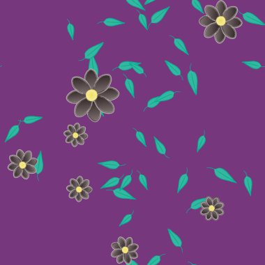 Yaprakları pürüzsüz arkaplan, vektör illüstrasyonu