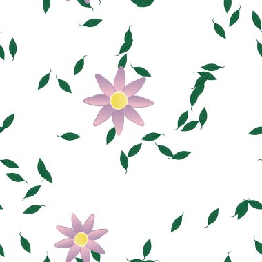 Yaprakları pürüzsüz arkaplan, vektör illüstrasyonu