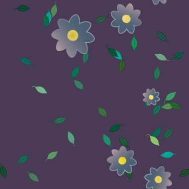 Yaprakları pürüzsüz arkaplan, vektör illüstrasyonu