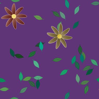 Yaprakları pürüzsüz arkaplan, vektör illüstrasyonu