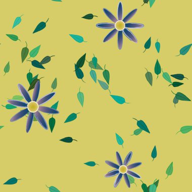 Yaprakları pürüzsüz arkaplan, vektör illüstrasyonu