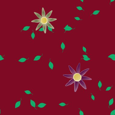 Yaprakları pürüzsüz arkaplan, vektör illüstrasyonu