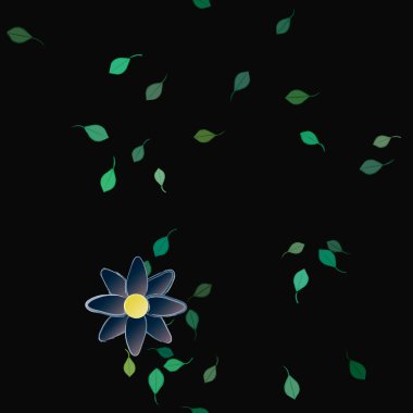 Yaprakları pürüzsüz arkaplan, vektör illüstrasyonu