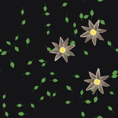 Yaprakları pürüzsüz arkaplan, vektör illüstrasyonu