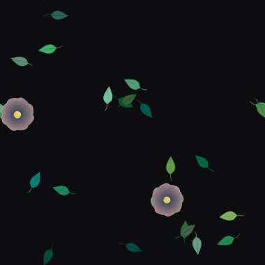 Yaprakları pürüzsüz arkaplan, vektör illüstrasyonu