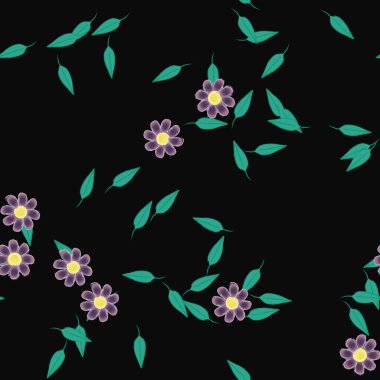 Yaprakları pürüzsüz arkaplan, vektör illüstrasyonu