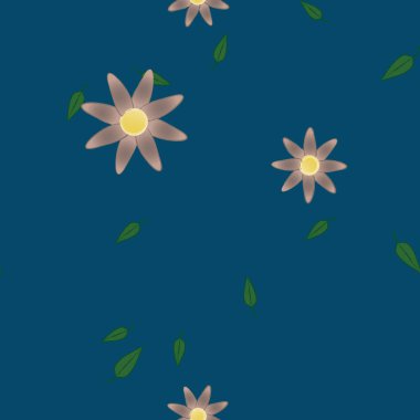 Yaprakları pürüzsüz arkaplan, vektör illüstrasyonu