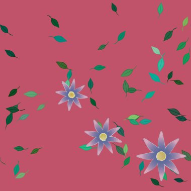 Yaprakları pürüzsüz arkaplan, vektör illüstrasyonu