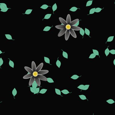 Yaprakları pürüzsüz arkaplan, vektör illüstrasyonu