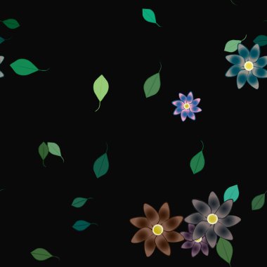 Yaprakları pürüzsüz arkaplan, vektör illüstrasyonu