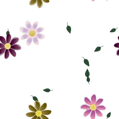 Yaprakları pürüzsüz arkaplan, vektör illüstrasyonu