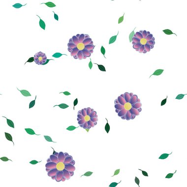 Yaprakları pürüzsüz arkaplan, vektör illüstrasyonu