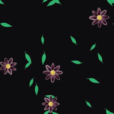 Yaprakları pürüzsüz arkaplan, vektör illüstrasyonu