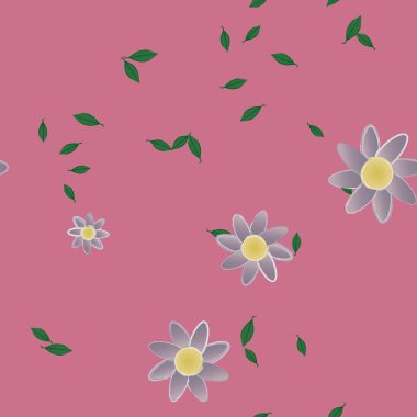 Yaprakları pürüzsüz arkaplan, vektör illüstrasyonu