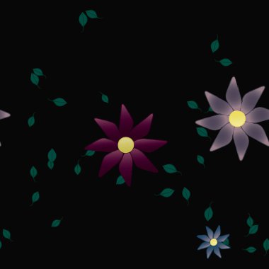 Yaprakları pürüzsüz arkaplan, vektör illüstrasyonu