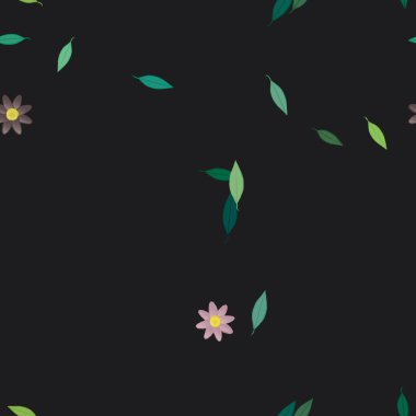 Yaprakları pürüzsüz arkaplan, vektör illüstrasyonu