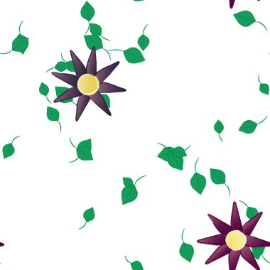 Yaprakları pürüzsüz arkaplan, vektör illüstrasyonu