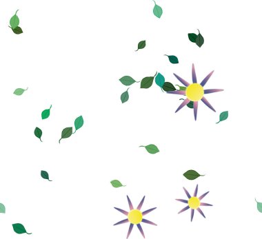 Yaprakları pürüzsüz arkaplan, vektör illüstrasyonu