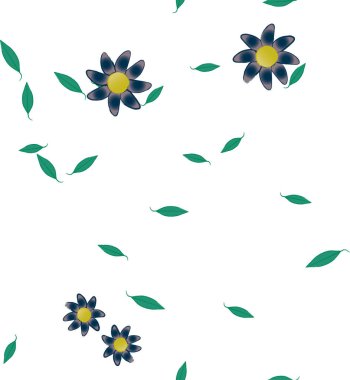 Yaprakları pürüzsüz arkaplan, vektör illüstrasyonu