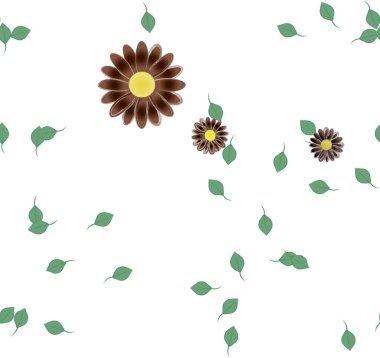 Yaprakları pürüzsüz arkaplan, vektör illüstrasyonu