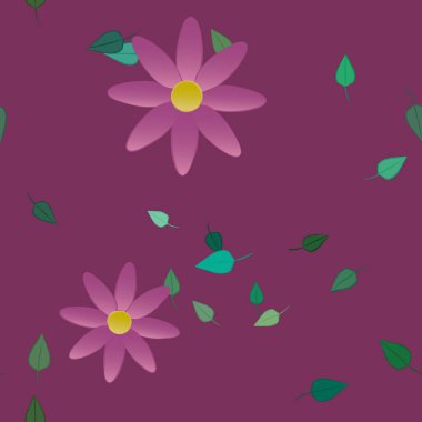 Yaprakları pürüzsüz arkaplan, vektör illüstrasyonu