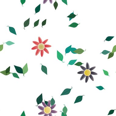 Yaprakları pürüzsüz arkaplan, vektör illüstrasyonu